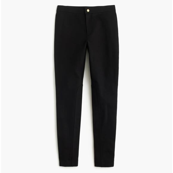 J.Crew Pixie Snap Front Jodhpur Ponte Pant Black Skinny Fit Stretch Women 0R - Picture 1 of 8